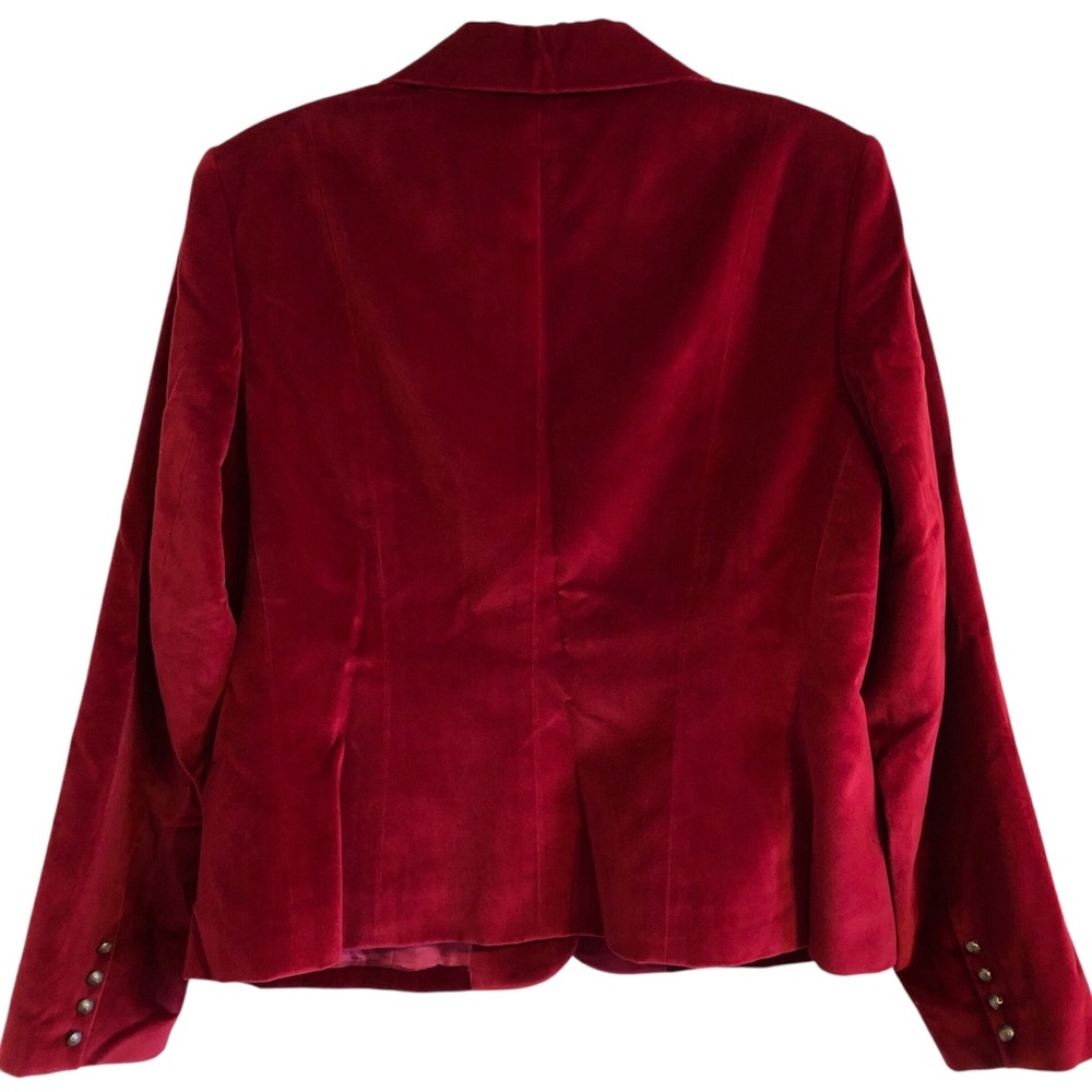 Talbots Rich Maroon Velvet Blazer - Picture 8 of 10
